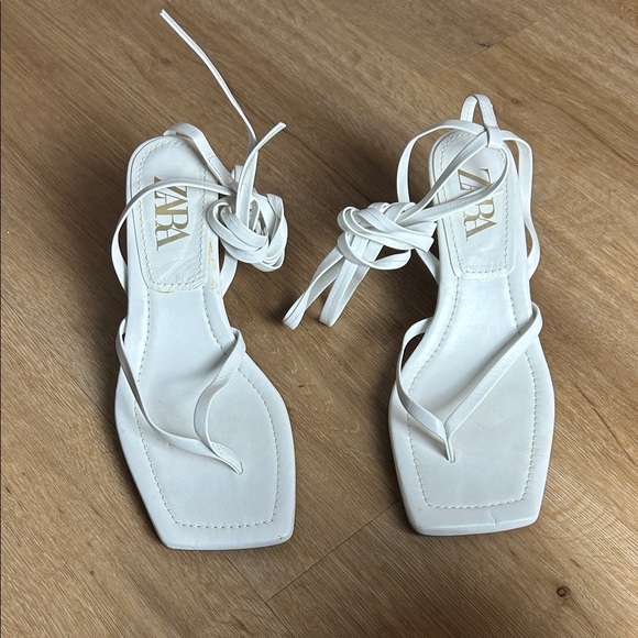 Zara Square Toe Strappy Sandals - Picture 2 of 4